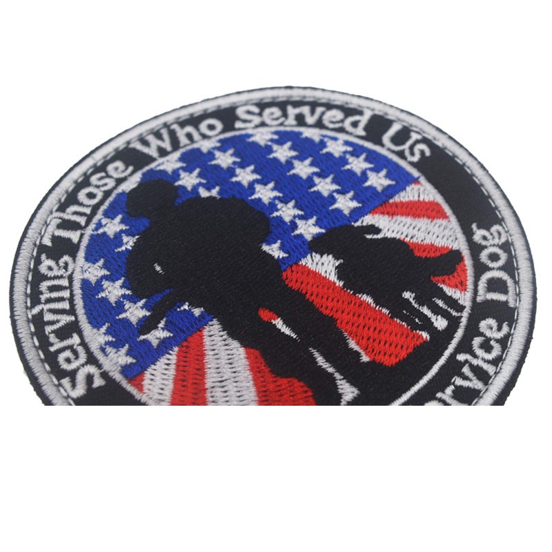 ODSP Veterans Service Dog Serving Those Who Served Us, Not All Disabilities are Visible, PTSD Service Dog Do Not Distract,Vest/Harnesses Tactical Morale Emblem Embroidered Fastener Hook Loop Patch - Image 4